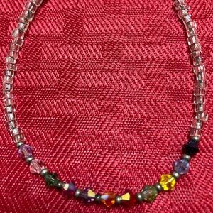 Multicolor crystals bead bracelet w a toggle clasp. Women’s .